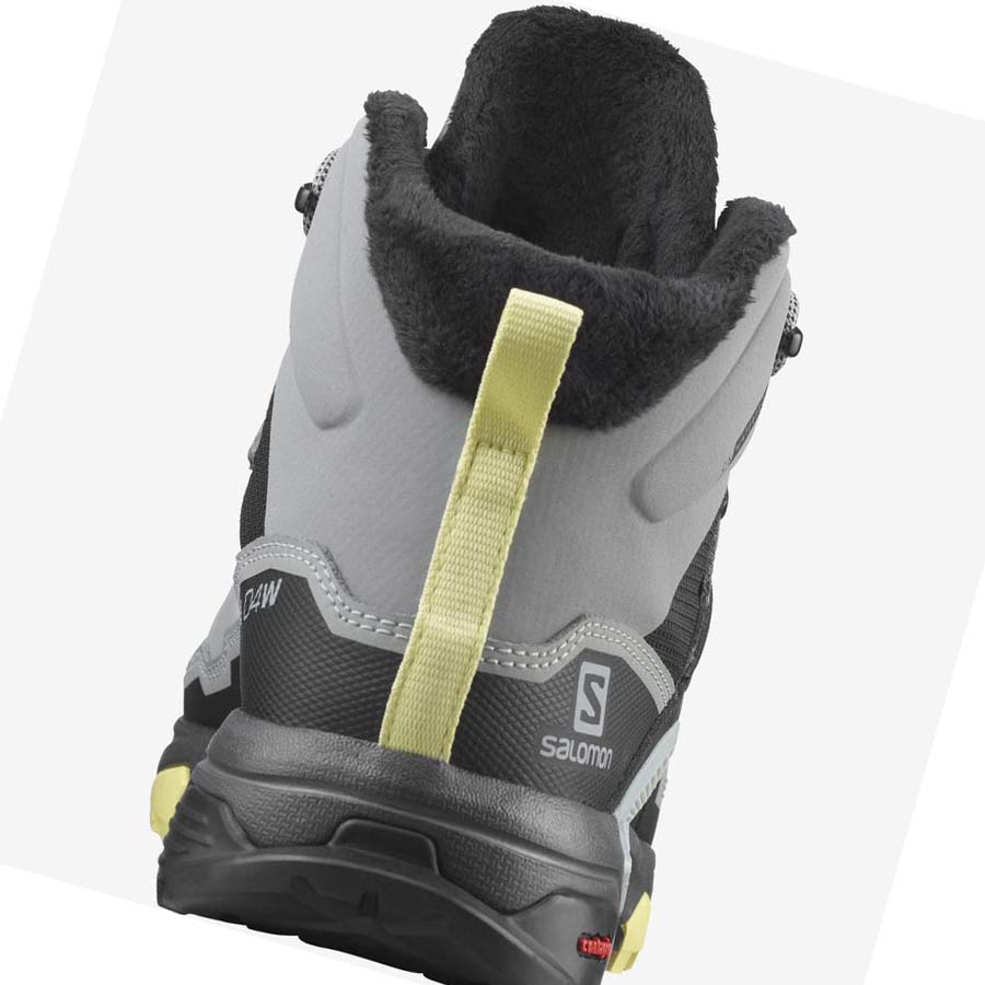 Salomon X ULTRA 4 MID WINTER THINSULATE™ CLIMASALOMON™ WATERPROOF Kadın Kışlık Botlar Gri | TR 2610OKI